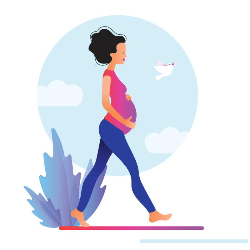 Illustration of pregnant woman