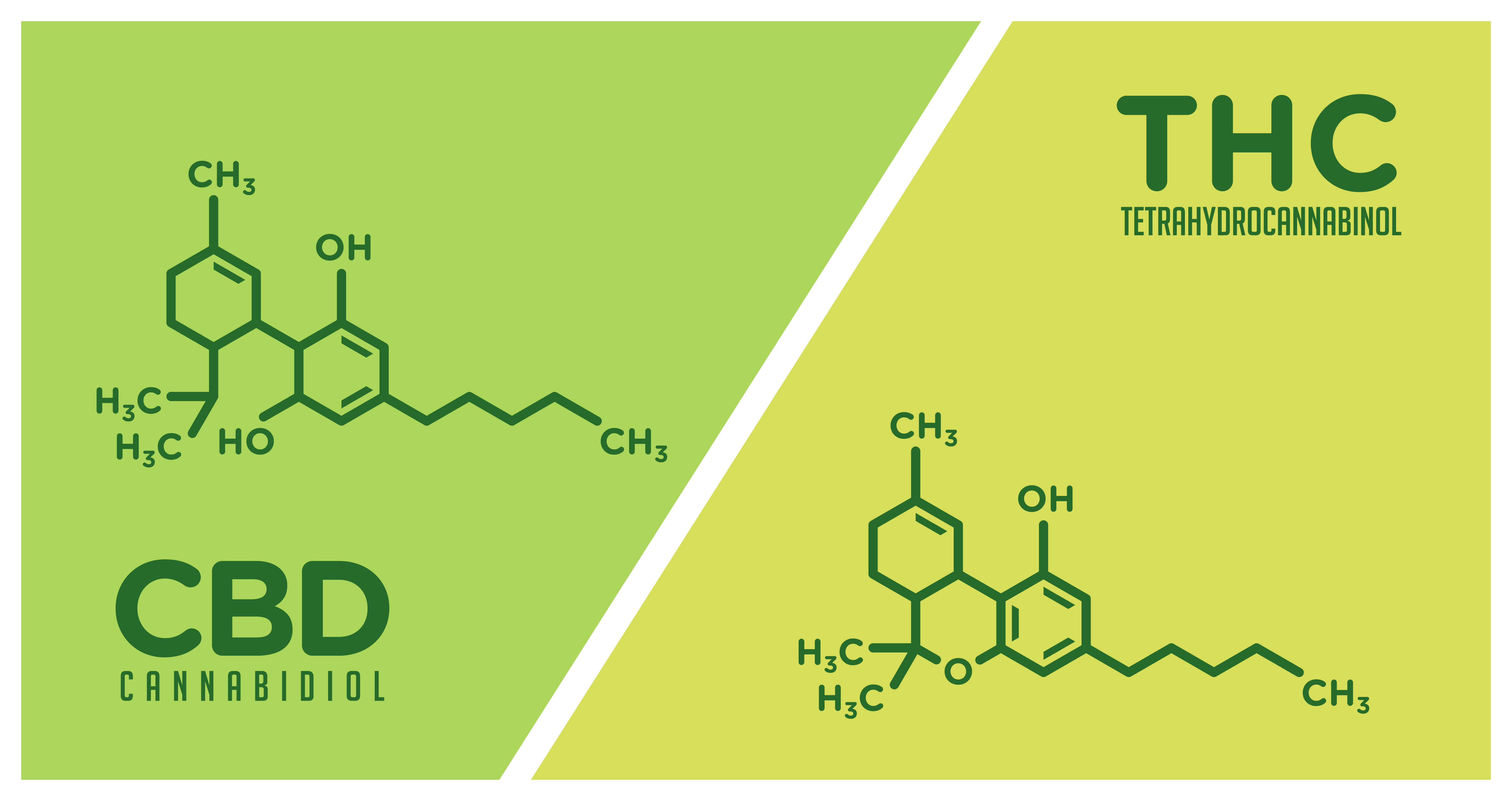 CBD and THC chemical structure